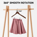 12-Pack Wooden Hangers with Adjustable Metal Clips