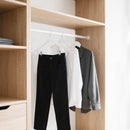 12-Pack Wooden Hangers with Adjustable Metal Clips