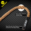 Sisal Gym Fitness Battle Climbing Ropes, 1.5" Workout Ropes (6ft-50ft)