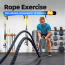 1.5"/2" Blue Battle Rope, Workout Battle Ropes (30ft/40ft/50ft)