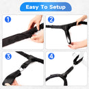 Battle Rope Anchor Strap Kit Accessories with Carabiner, Nylon Straps, Protecting Cover