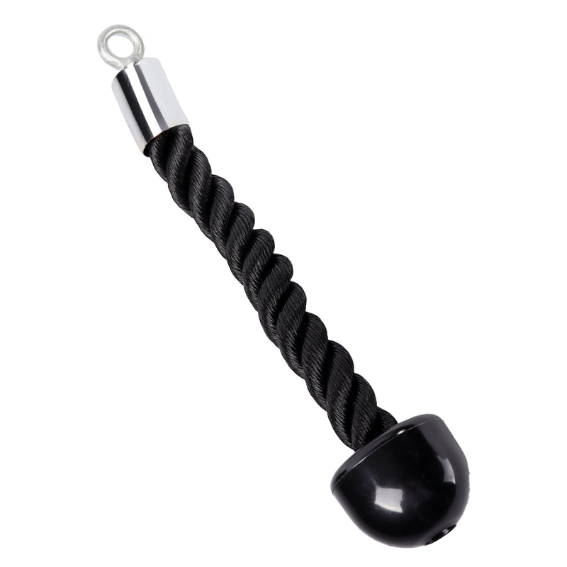 14.5" Single Grip Tricep Rope Pull Down Cable Attachment Exercise Accessories with Solid Rubber Handles for Arm Exercise, Strength Training