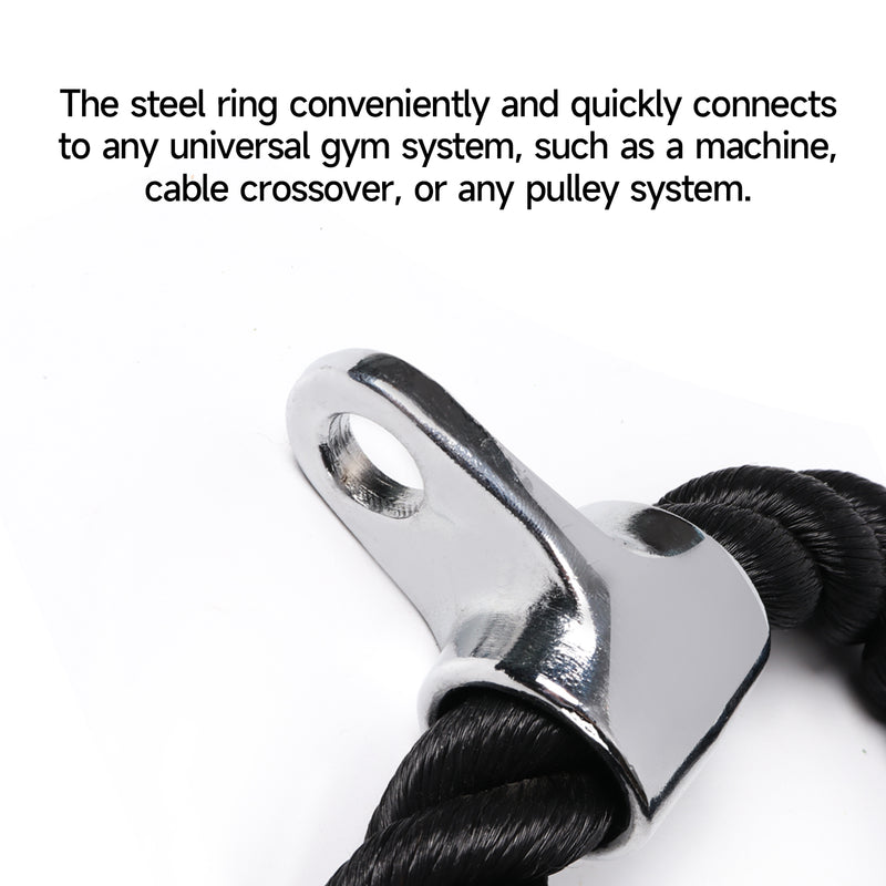 Dual Tricep Rope, Heavy Duty Tricep Pull Down Cable Machine Attachment