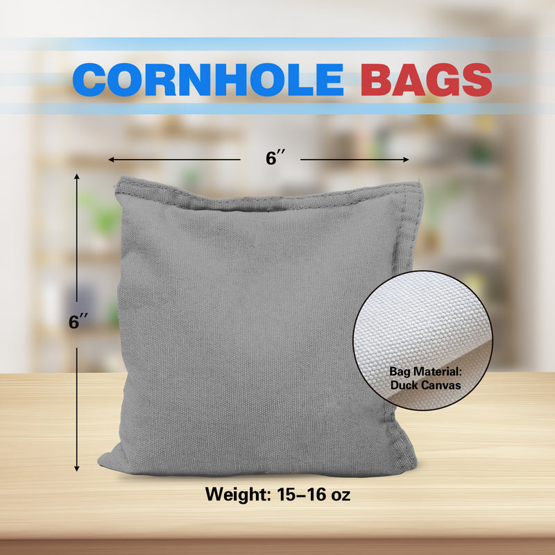 Set of 8 Weather Resistant Cornhole Bean Bags (6 Styles)