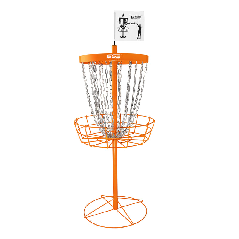 Portable 24-Chain Disc Golf Targets Basket, Metal Flying Disc Golf Practice Basket(Deluxe-4 Colors)