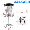 24-Chain Portable Disc Golf Targets Basket, Deluxe Disc Golf Practice Basket (4 Colors) - Three-Wins Imports, LLC