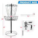 12-Chain Disc Golf Targets Basket, Portable Disc Golf Practice Basket (4 Colors) - Three-Wins Imports, LLC