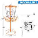 12-Chain Disc Golf Targets Basket, Portable Disc Golf Practice Basket (4 Colors) - Three-Wins Imports, LLC