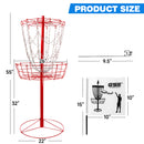 12-Chain Disc Golf Targets Basket, Portable Disc Golf Practice Basket (4 Colors) - Three-Wins Imports, LLC
