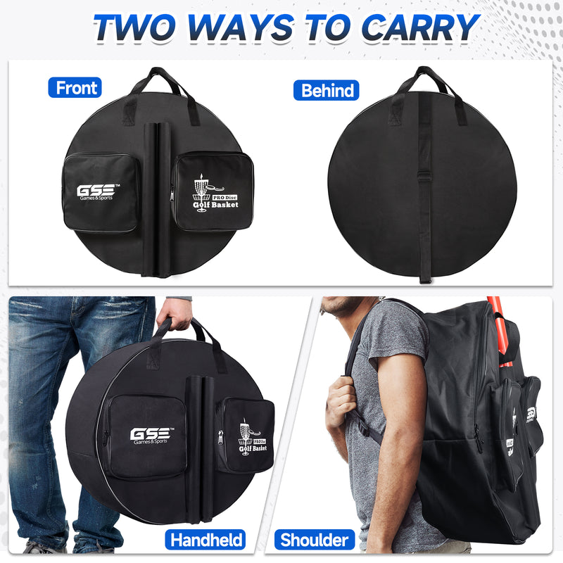Disc Golf Basket Carrying Bag, Golf Frisbee Basket Transit Bags for 12-Chain/24-Chain Golf Targets Basket