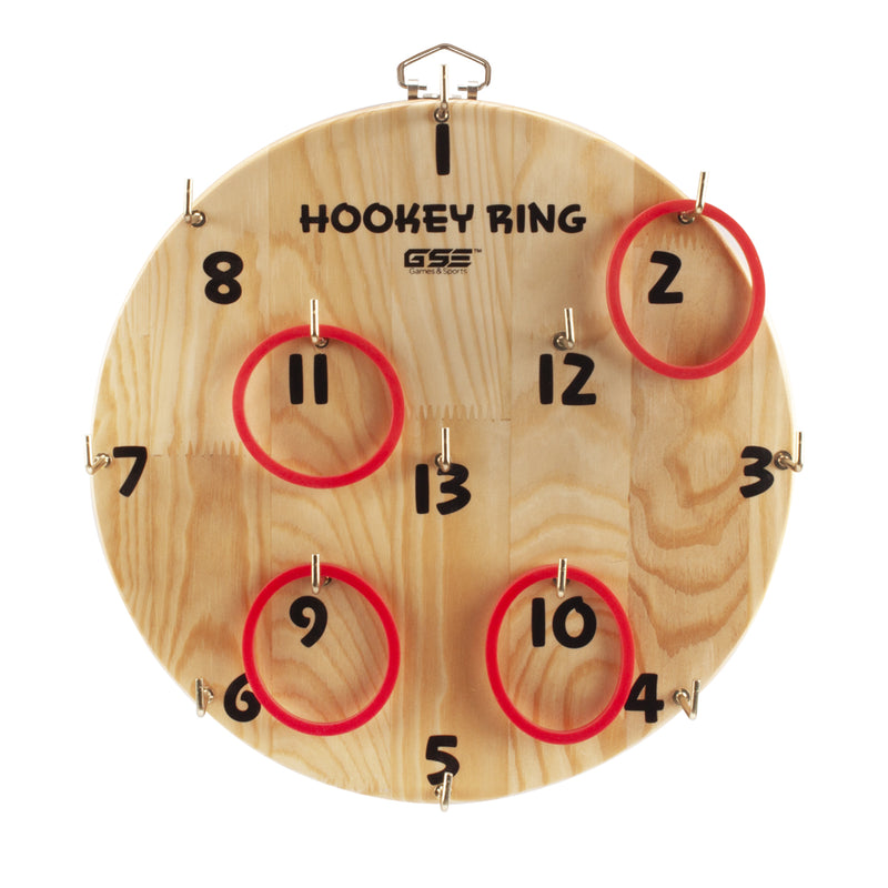 GSE Games & Sports Expert Hook and Ring Toss Game Wall Mount Ring Hook Ring  Game for Outdoor/Indoor Family Fun Party Game