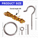 Stainless Steel Hook and Ring Swing DIY Kit for Indoor and Outdoor Game
