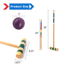 Classic Croquet Set with Wooden Mallets, Colored Balls, Sturdy Carrying Bag - Three-Wins Imports, LLC
