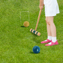Classic Croquet Set with Wooden Mallets, Colored Balls, Sturdy Carrying Bag - Three-Wins Imports, LLC