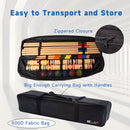 Deluxe Croquet Set with Wooden Mallets, Colored Balls, Sturdy Carrying Bag