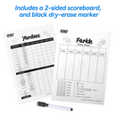 3.5" Premium Oak Giant Yard Dice Set with Carrying Bag and Yardzee & Farkle Scorecard