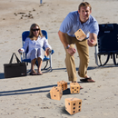 3.5" Premium Oak Giant Yard Dice Set with Carrying Bag and Yardzee & Farkle Scorecard