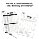 3.5" Premium Oak Giant Yard Dice Set with Bucket and Yardzee & Farkle Scorecard