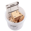 3.5" Premium Oak Giant Yard Dice Set with Bucket and Yardzee & Farkle Scorecard