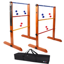 Solid Wood Ladder Ball Toss Game Set with Ladder Ball Bolas