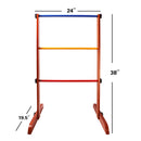 Solid Wood Ladder Ball Toss Game Set with Ladder Ball Bolas