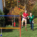 Solid Wood Ladder Ball Toss Game Set with Ladder Ball Bolas
