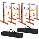 Solid Wood Ladder Ball Toss Game Set with Ladder Ball Bolas