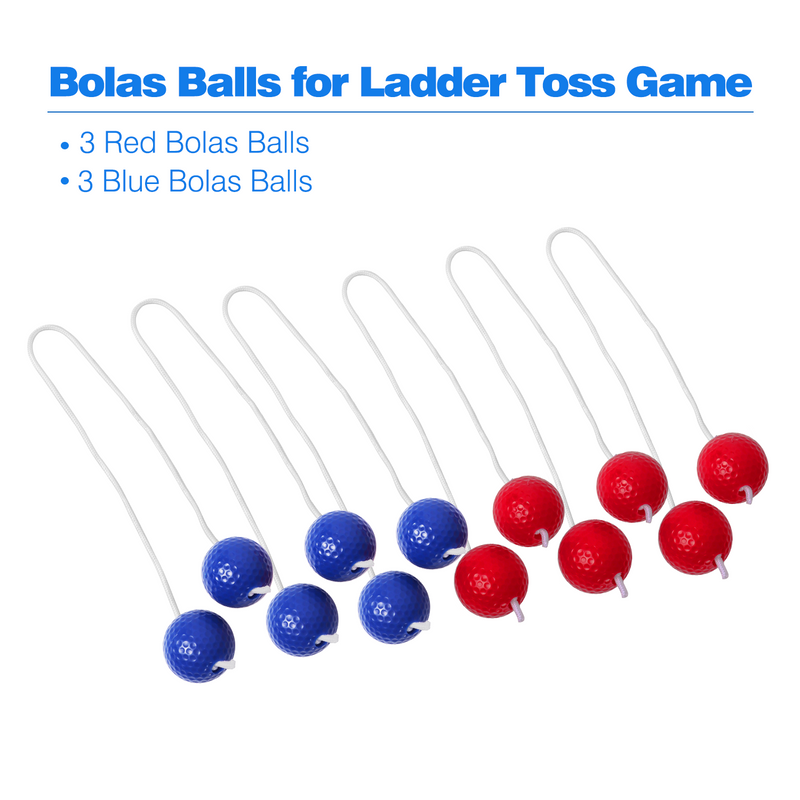 Golf Ball Toss Game Replacement Balls Ladder Game Set with 6-Pack Bolas for BBQ, Tailgating, Camping, Beach, Backyard Gatherings