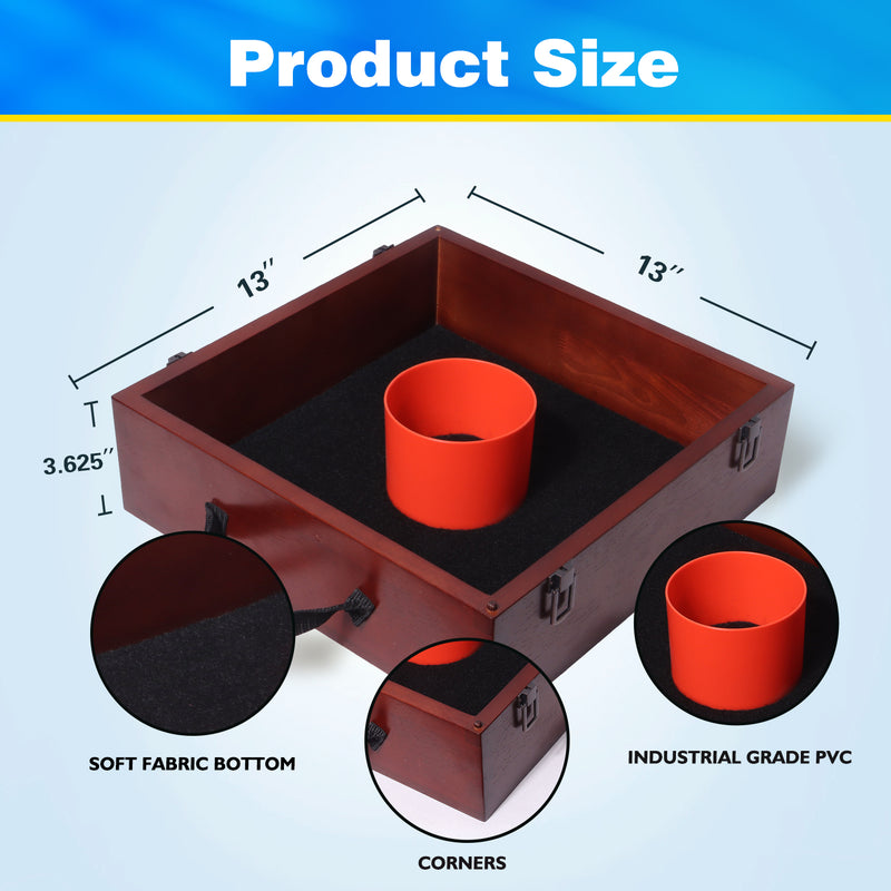 Mahogany Washer Toss Game Set with 8 Bottle Opener Style Replacement Washers