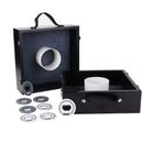 Black Washer Toss Game Set with 8 Bottle Opener Style Replacement Washers