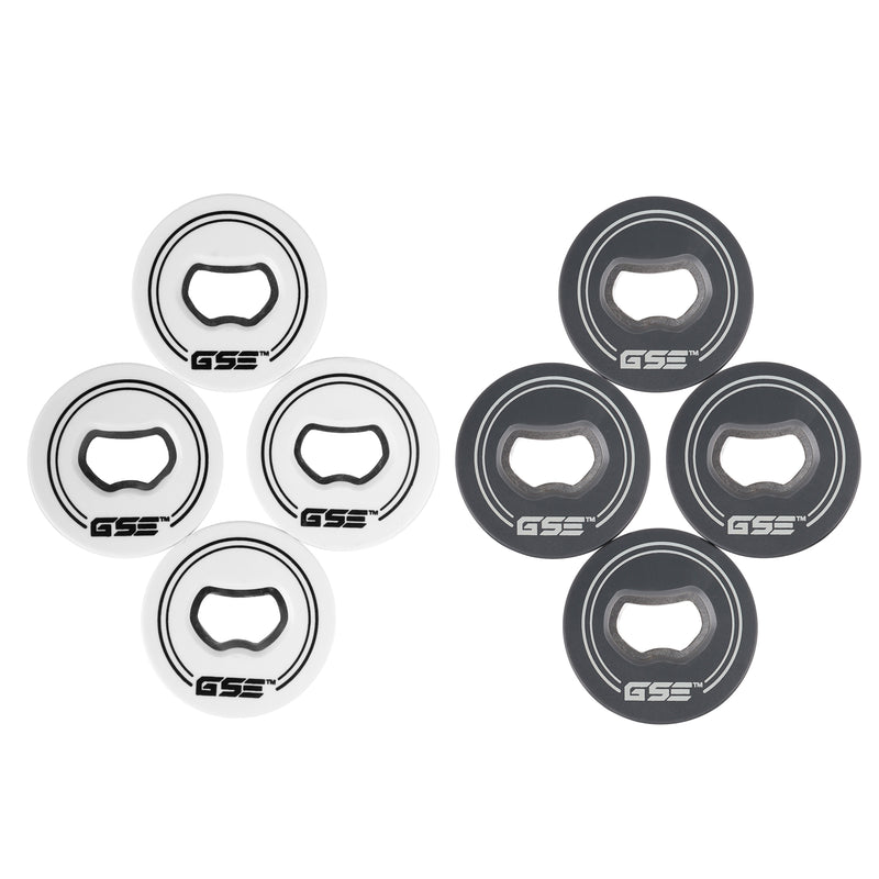 Grey/Black Set of 8 Replacement Washers with Bottle Opener for Lawn Game