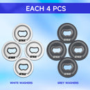 Grey/Black Set of 8 Replacement Washers with Bottle Opener for Lawn Game