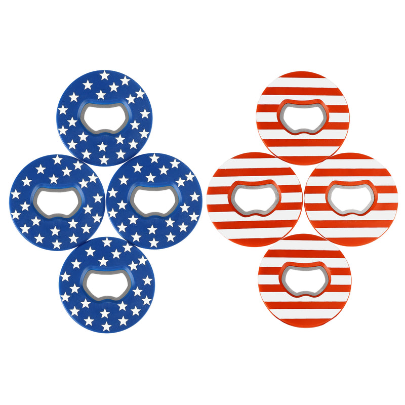 American Flag Set of 8 Replacement Washers with Bottle Opener for Lawn Game