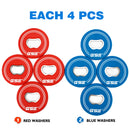 Red/Blue Set of 8 Replacement Washers with Bottle Opener for Lawn Game