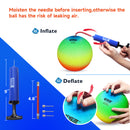 Set of 4 8.5" Rainbow Playground Balls, Kickball, Bouncy Dodge Ball, Handball