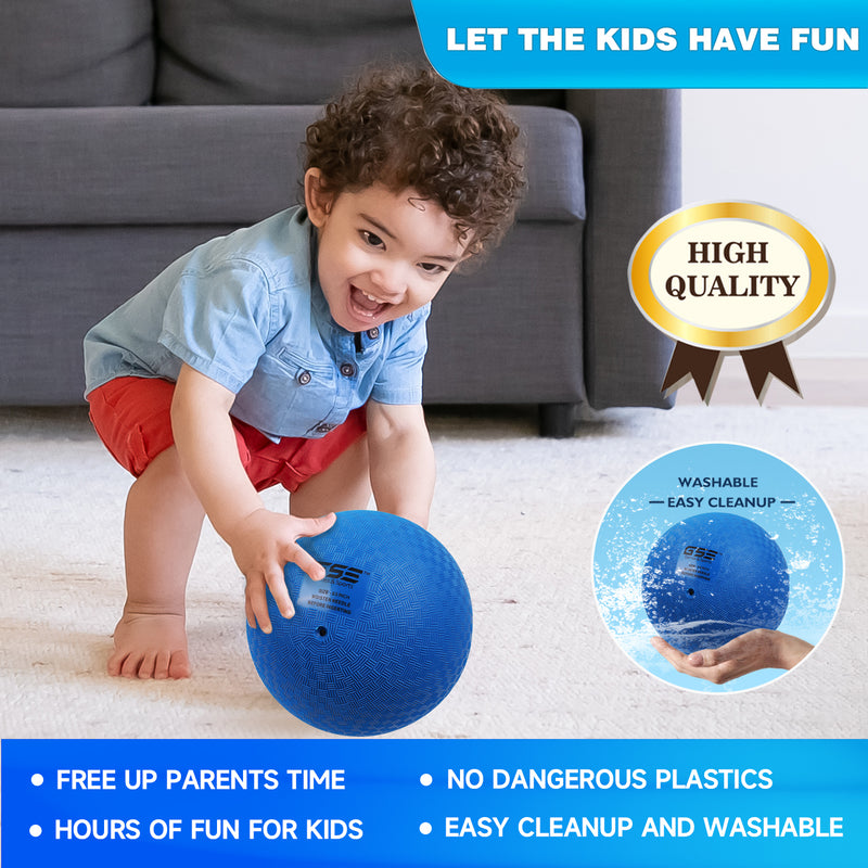 7"/8.5”/10“ Playground Balls,Kickball, Bouncy Dodge Ball,Handball for Indoor and Outdoor (7 Colors)