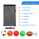 Set of 6 Mini Soft Sports Balls Set with Pump & Mesh Ball Bag