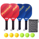 Pickleball Paddle Set with 4 Pickleball Rackets and 6 Pickleball Balls