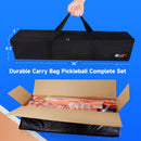 Pickleball Complete Set with Net, 4 Hardwood Pickleball Paddles, 4 Pickleball Balls and Carrying Bag