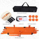 Pickleball Complete Set with Net, 4 Hardwood Pickleball Paddles, 4 Pickleball Balls and Carrying Bag