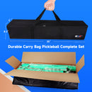 Pickleball Complete Set with Net, 4 Hardwood Pickleball Paddles, 4 Pickleball Balls and Carrying Bag