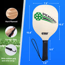 Pickleball Complete Set with Net, 4 Hardwood Pickleball Paddles, 4 Pickleball Balls and Carrying Bag