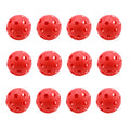 12-Pack Airflow Hollow Plastic Practice Golf Balls (5 Colors)