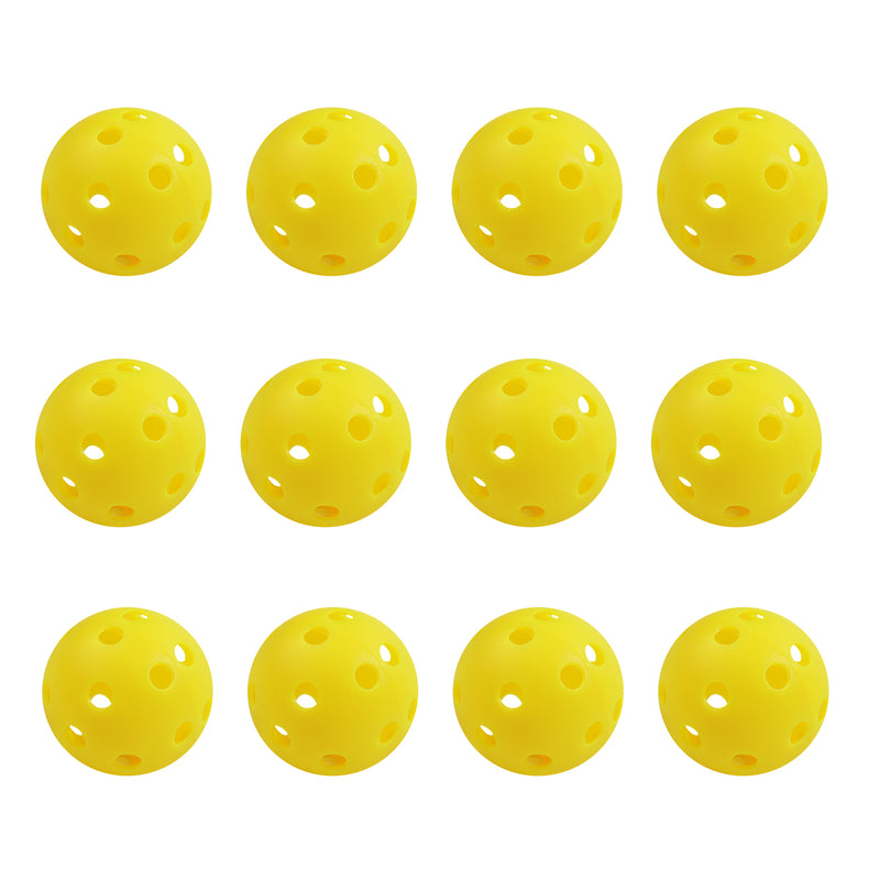 12-Pack Airflow Hollow Plastic Practice Golf Balls (5 Colors)