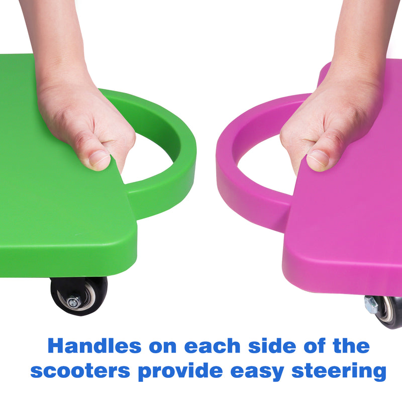 Floor Scooter Board with Handles, Sitting Scooter for Kids Indoor Play, Fun Scoot Board (6 Colors)