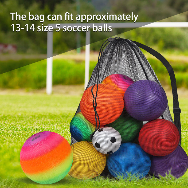 30"x 40" Set of 6 Extra-Large Mesh Sports Ball Drawstring Bag