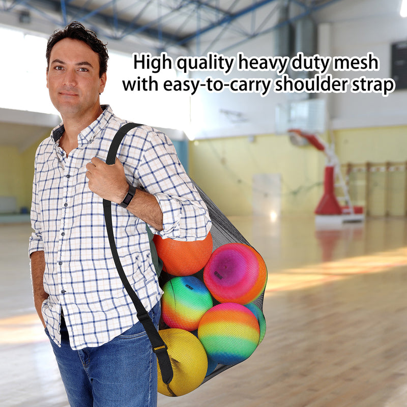 30"x 40" Extra-Large Mesh Sports Ball Drawstring Bag