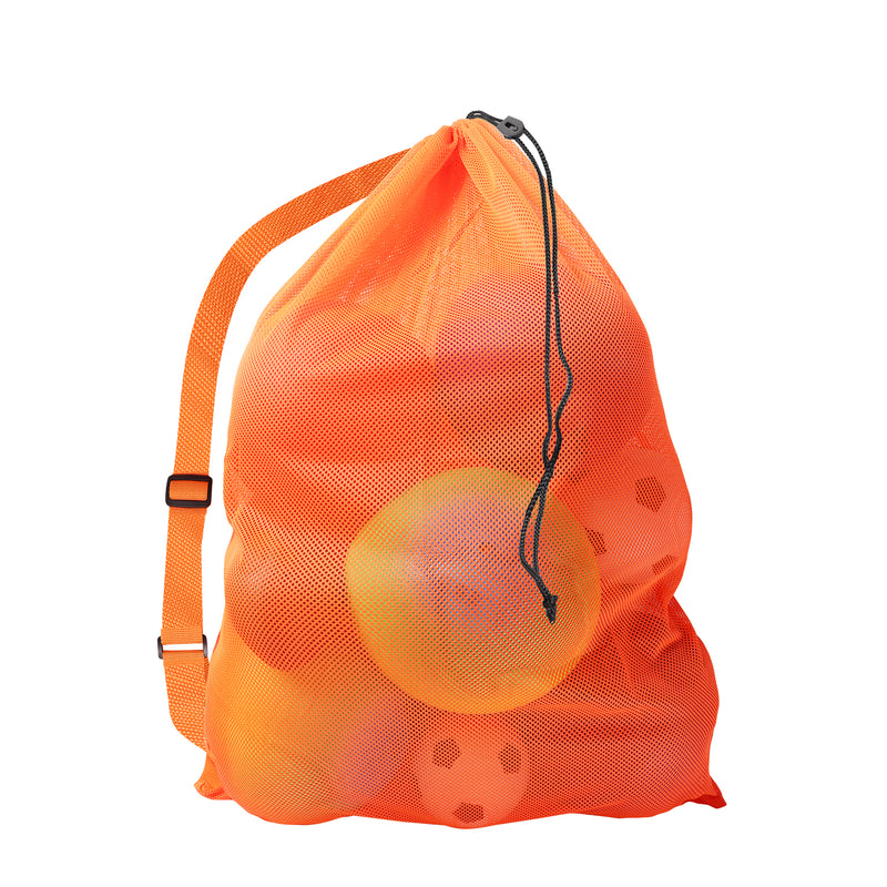 30" x 40" Extra-Large Mesh Sports Ball Drawstring Bag with Adjustable Shoulder Strap - 7 Colors