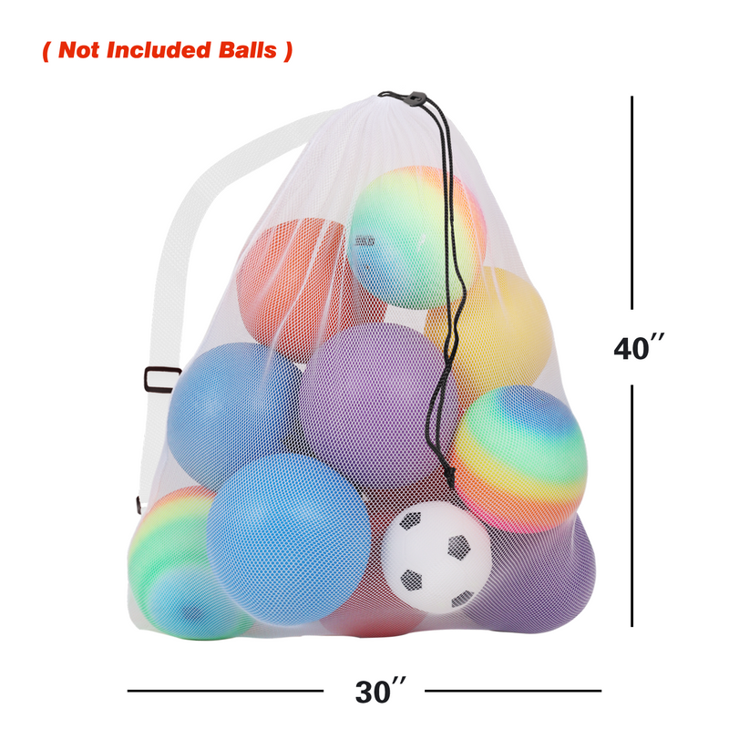 30"x 40" Set of 6 Extra-Large Mesh Sports Ball Drawstring Bag