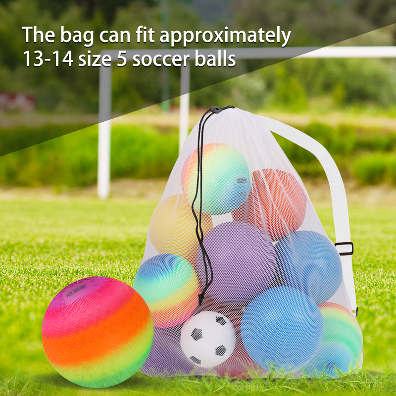 30"x 40" Set of 6 Extra-Large Mesh Sports Ball Drawstring Bag